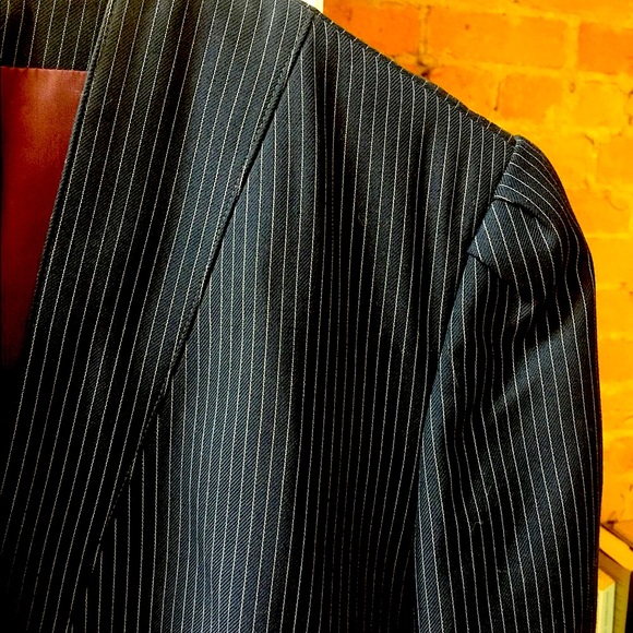 Vintage cropped blue pinstripe blazer jacket - Picture 5 of 10